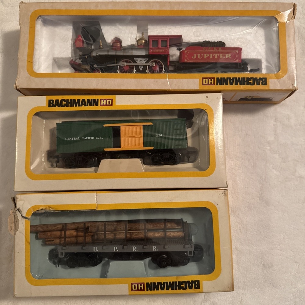 VTG Bachman The Old Timer HOScale Train Set 4-4-0 Loco Tender 5 Cars CPRR Tested - Picture 8 of 16